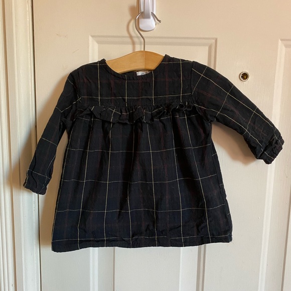 Mabo Kids plaid dress and Hanna Anderson tights - Picture 2 of 7